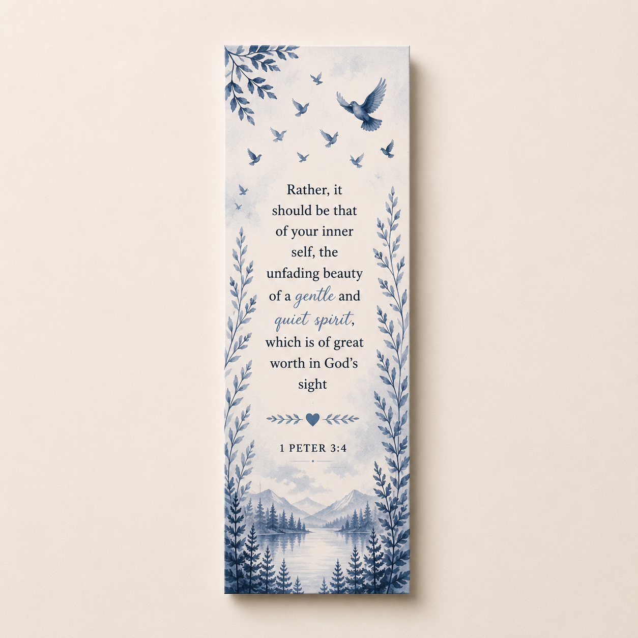 Gentle & Quiet Spirit Bookmark - 1 Peter 3:4
