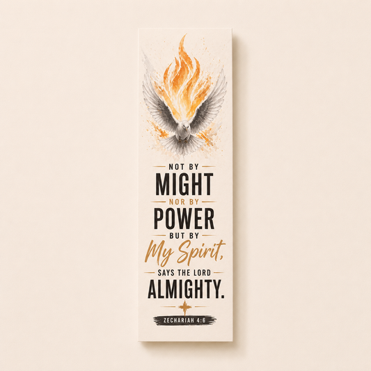 Not By Might Nor By Power Bookmark - Zechariah 4:6